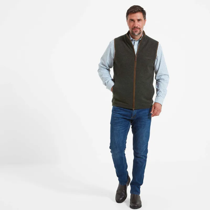 Schoffel Lambswool Aerobloc Gilet Loden-1